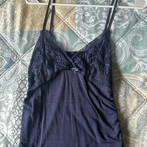 Lacy navy blue tank
